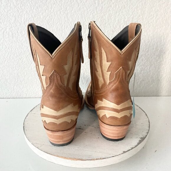 Lane WALK THE LINE Womens Brown Cowboy Bootie 10.5 Cowgirl Short Ankle Boots - Picture 3 of 11